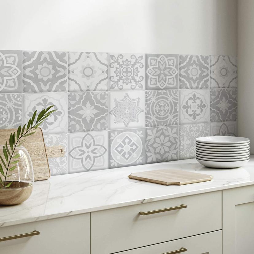 Fliesenaufkleber Ornamente - Betonoptik 03 - 12er