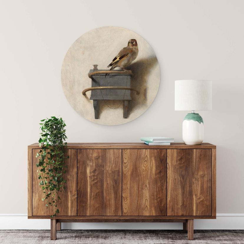 Tableau en alu-Dibond Fabritius - Le chardonneret - Rond