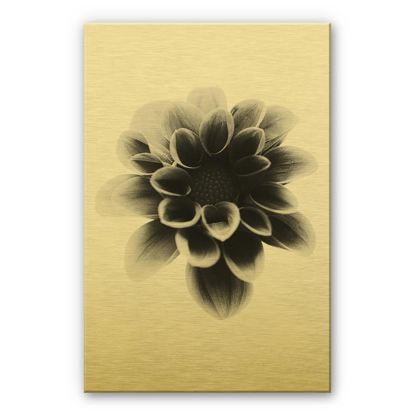 Dibond Schilderij met goud effect Grønkjær - Dahlia