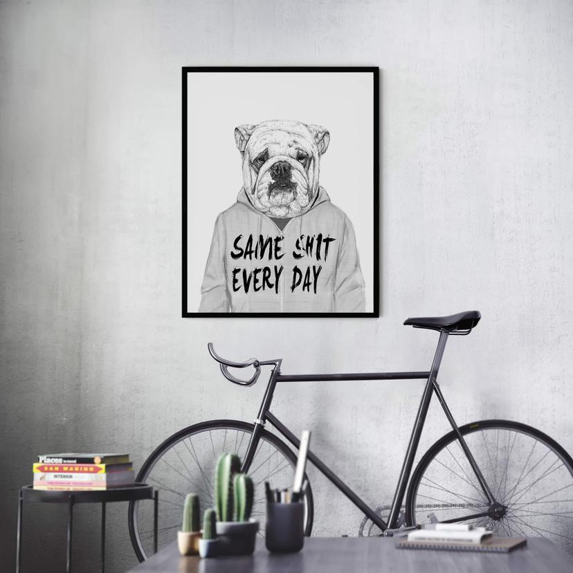 Poster Solti - irriterad bulldogg
