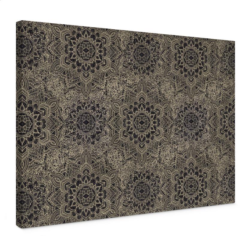 Canvasbillede Mandala Boho antik guld - Bloomery Decor