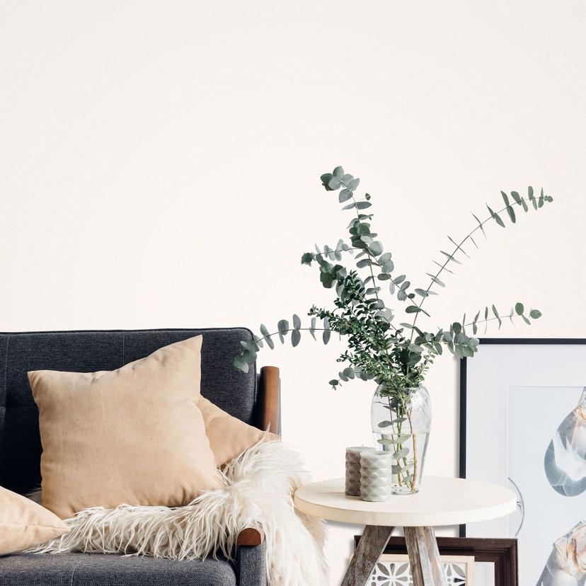 Elle Decoration Vliesbehang Effen Crème