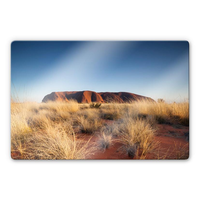 Glasschilderij Colombo - Ayers Rock bij zonsondergang