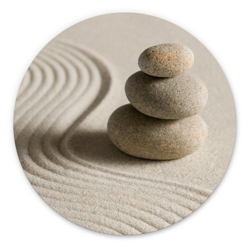 Tableaux Stone in Sand 2 - Alu-Dibond Rond