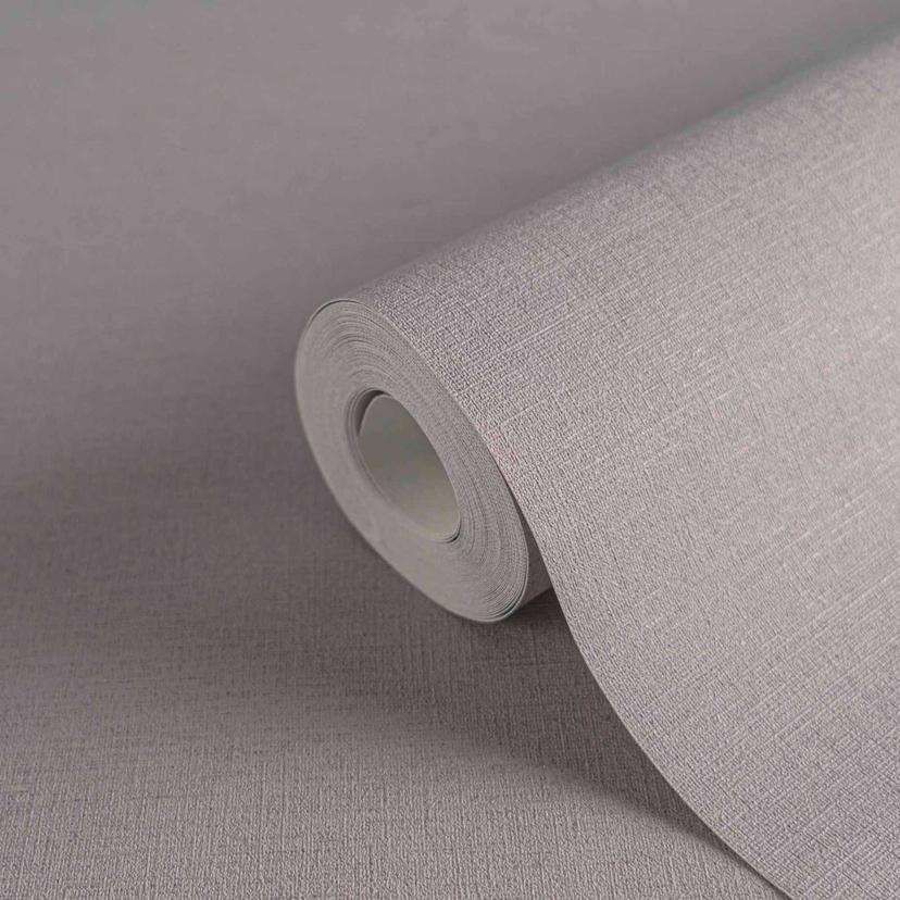 Carta da parati grigia moderna a tinta unita con struttura leggera Carta da parati in tessuto non te