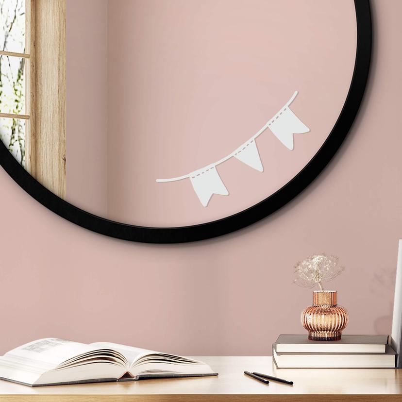 Autocollant miroir drapeaux courts