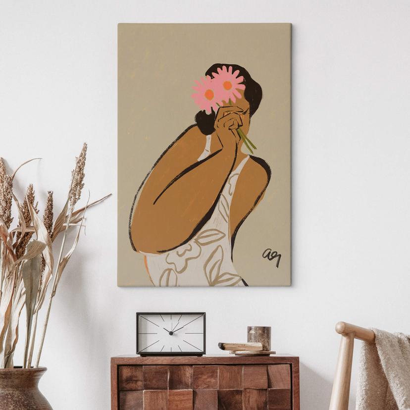 Stampa su tela Guava -  Flowers in her Hair