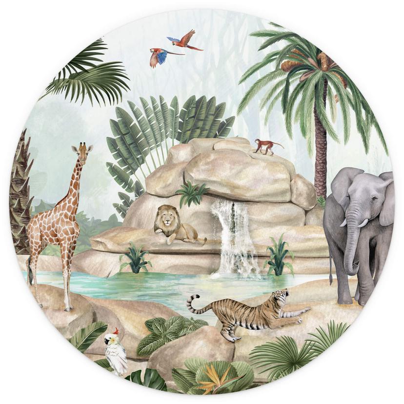 Behangcirkel Kikki Belle - Jungle Paradise - vliesbehang/zelfklevend vliesbehang