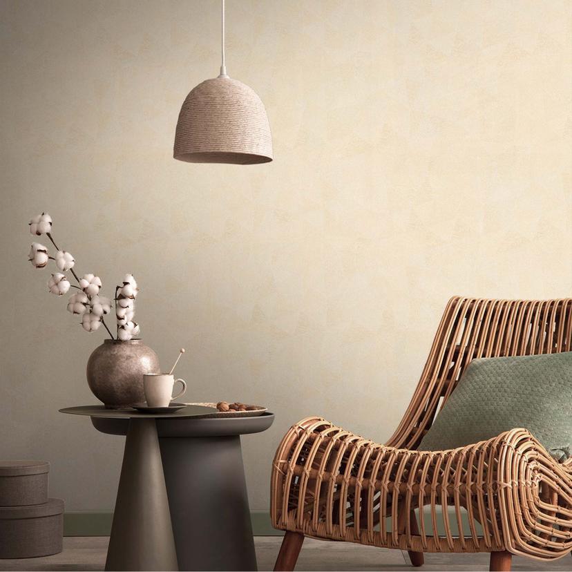 Papel pintado beige diseño moderno papel pintado tejido-no tejido motivo gráfico papel pintado color sólido