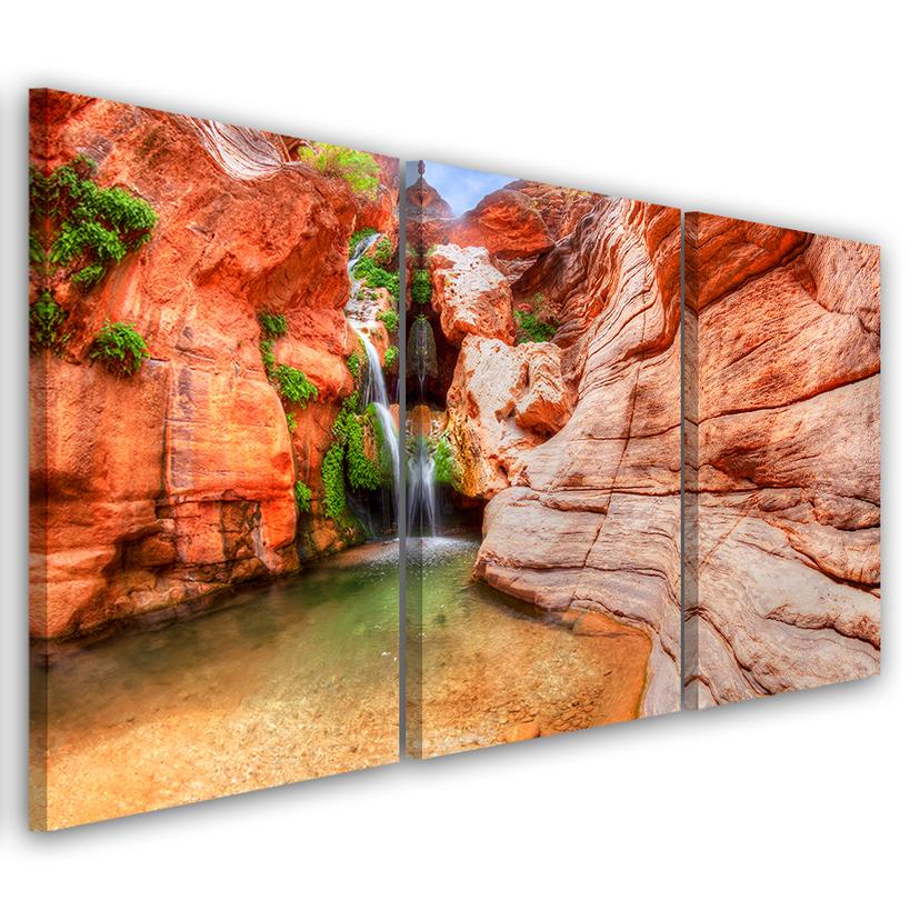3 stykke lærredstryk, Grand Canyon Landskab