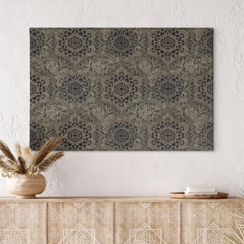 Stampe su tela Mandala Boho oro antico - Bloomery Decor