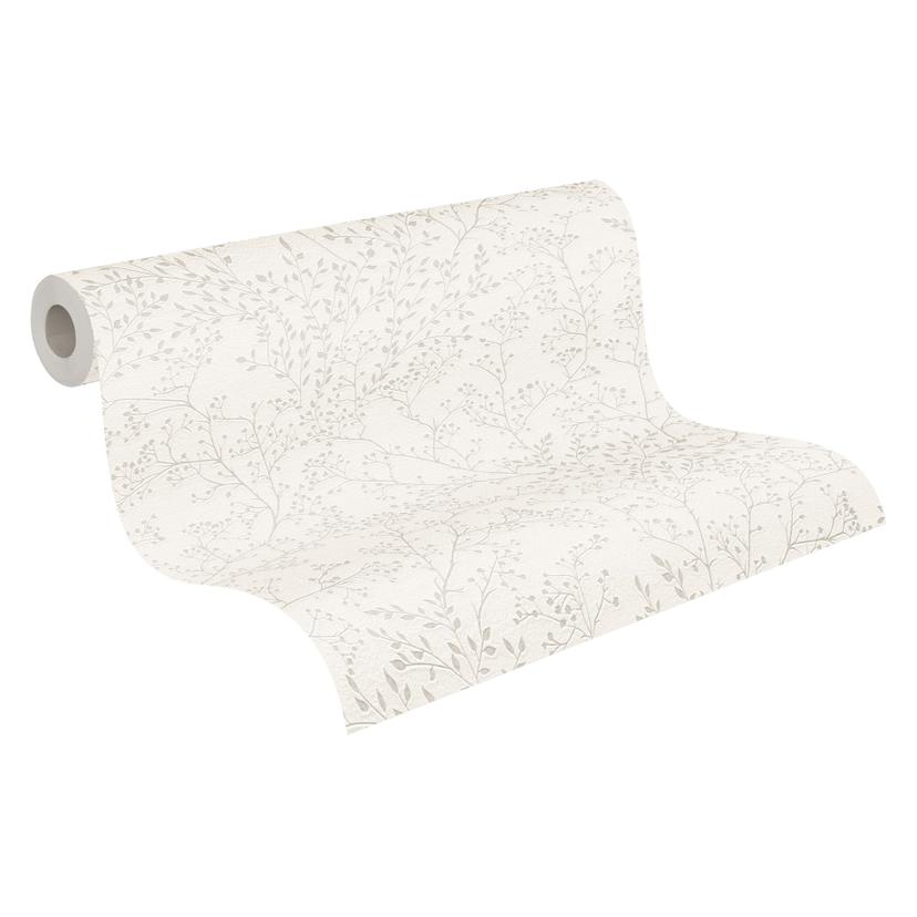 A.S. Création Trendwall 2 - Papier peint intissé fleuris, crème