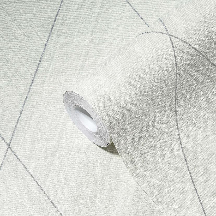 Non-woven tapet vit ljusgrå mönster tapet geometrisk tapet non-woven grafisk modern