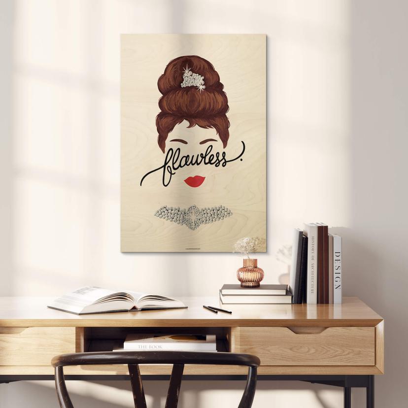 Stampa su legno Tohmé - Audrey senza difetti