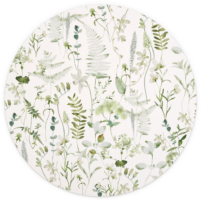 Behangcirkel Kruiden en wilde bloemen - UN Designs - vliesbehang/zelfklevend vliesbehang