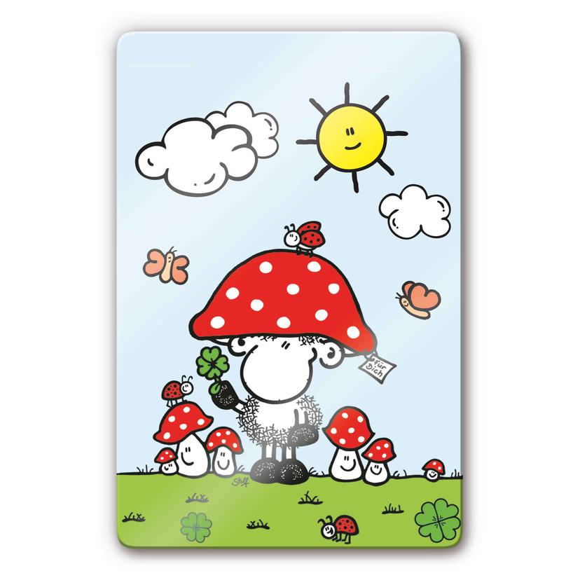 Glasschilderijen Sheepworld Geluk