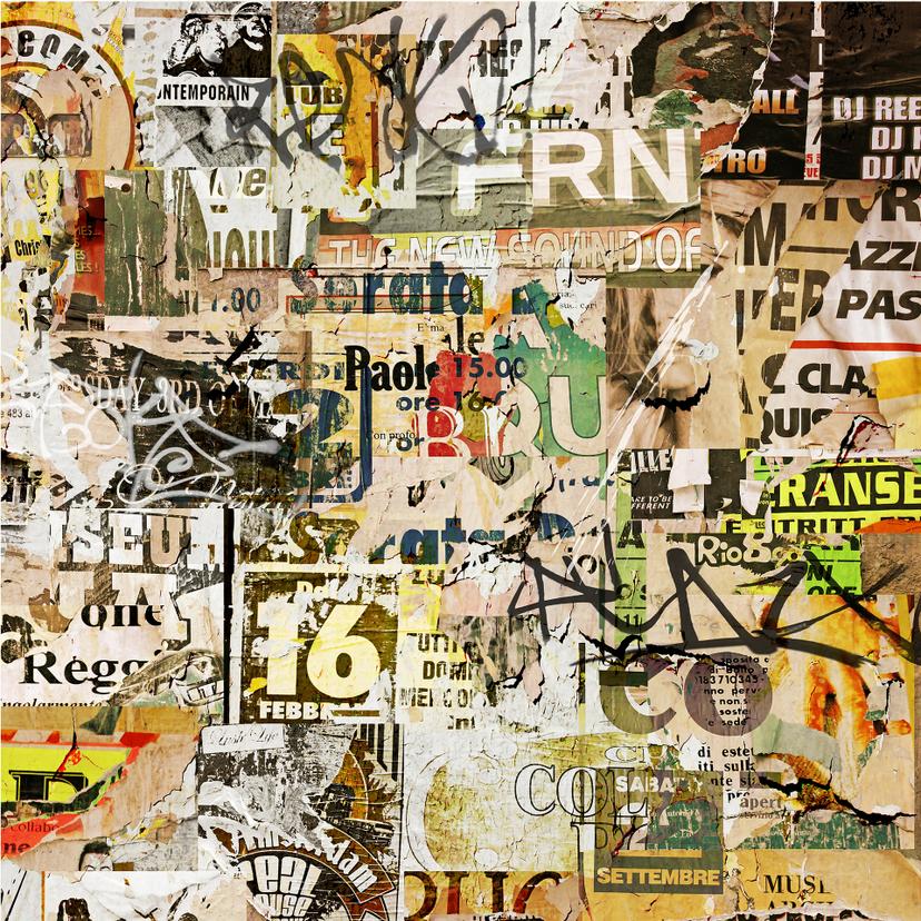 Fotomurale Poster stracciato