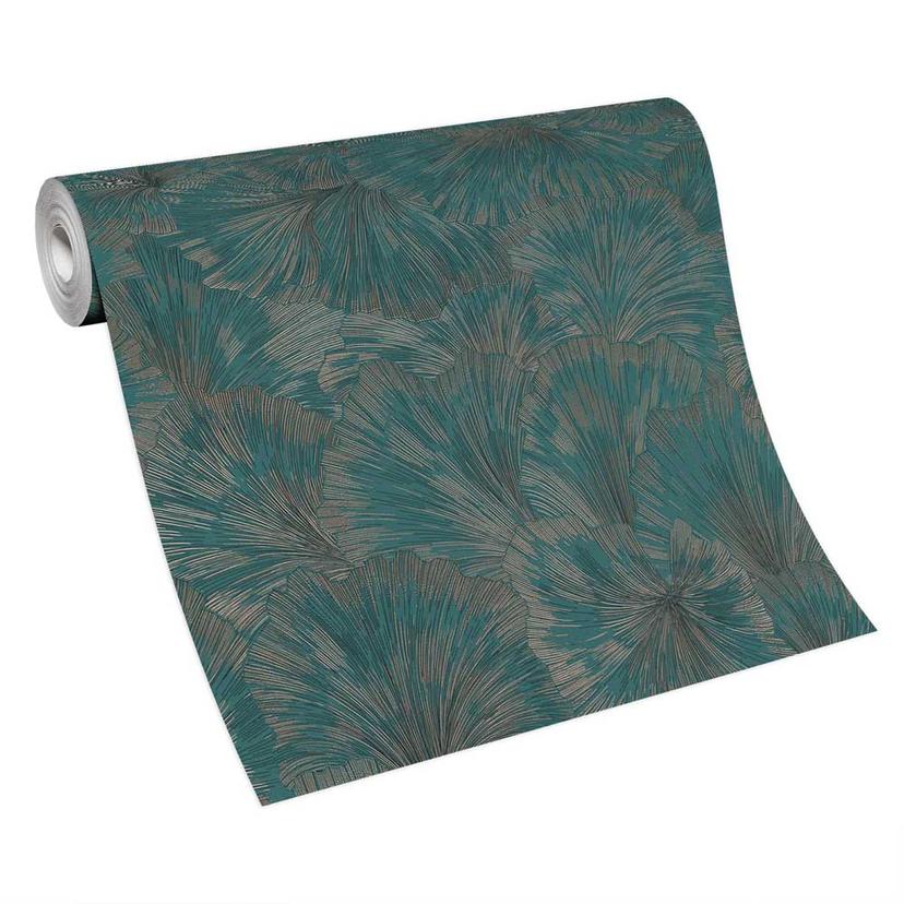 Carta da parati Leaf, carta da parati fantasia Fashion for Walls 4 di Guido Maria Kretschmer verde
