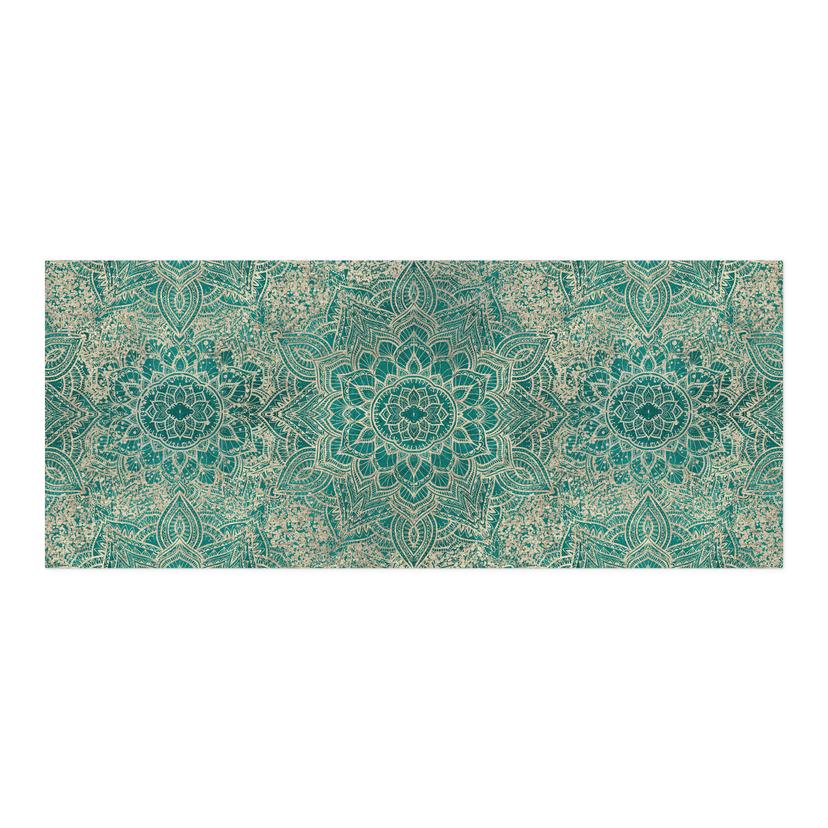 Rivestimento cucina autoadesivo Mandala Boho oro-verde - Bloomery Decor
