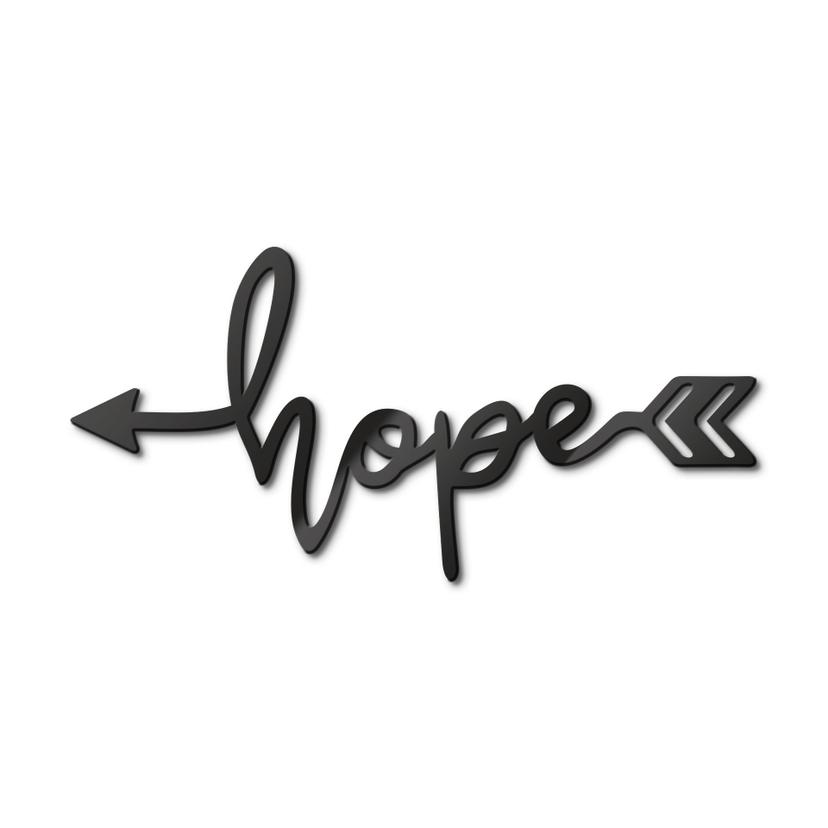 Lettre décorative en verre acrylique - flèche Hope