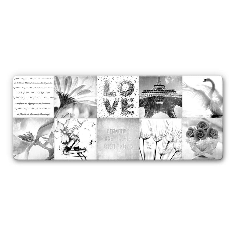 Tableau en verre - Impressions of a girly Life - Panorama