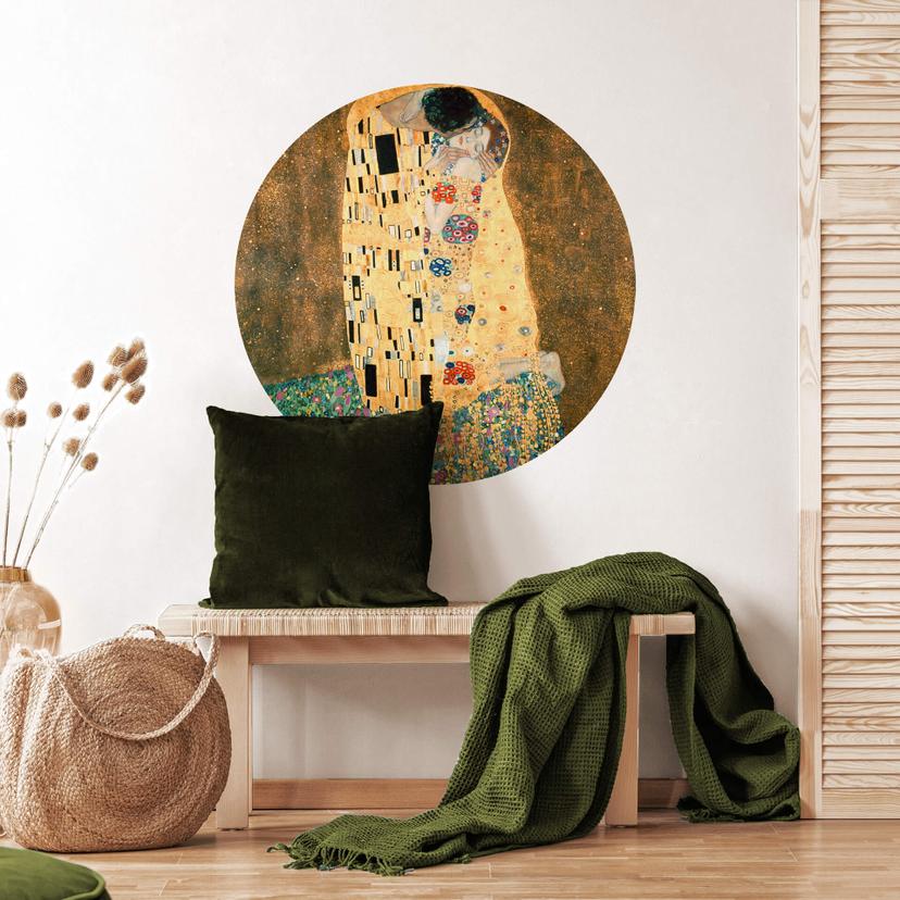 Sticker mural Klimt - Le baiser - Rond