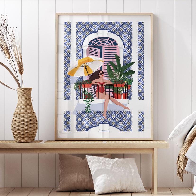 Poster Vacanze sul balcone - Tomljanovic