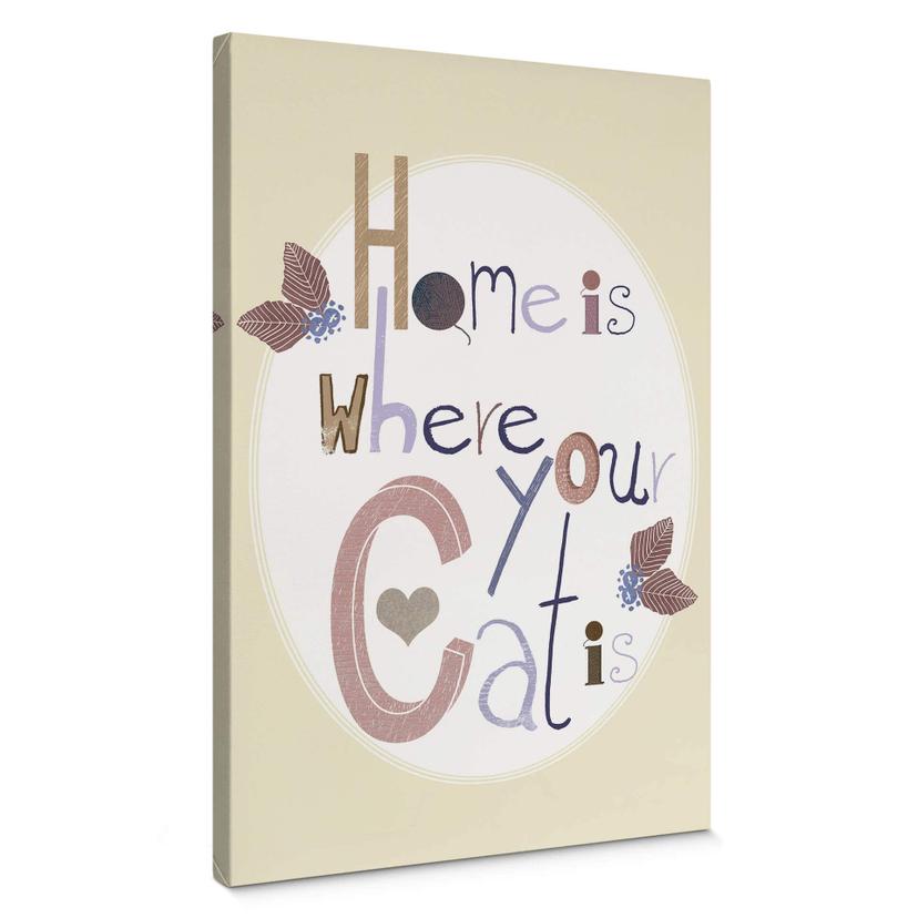 Lienzo Loske - Home is where your Cat is