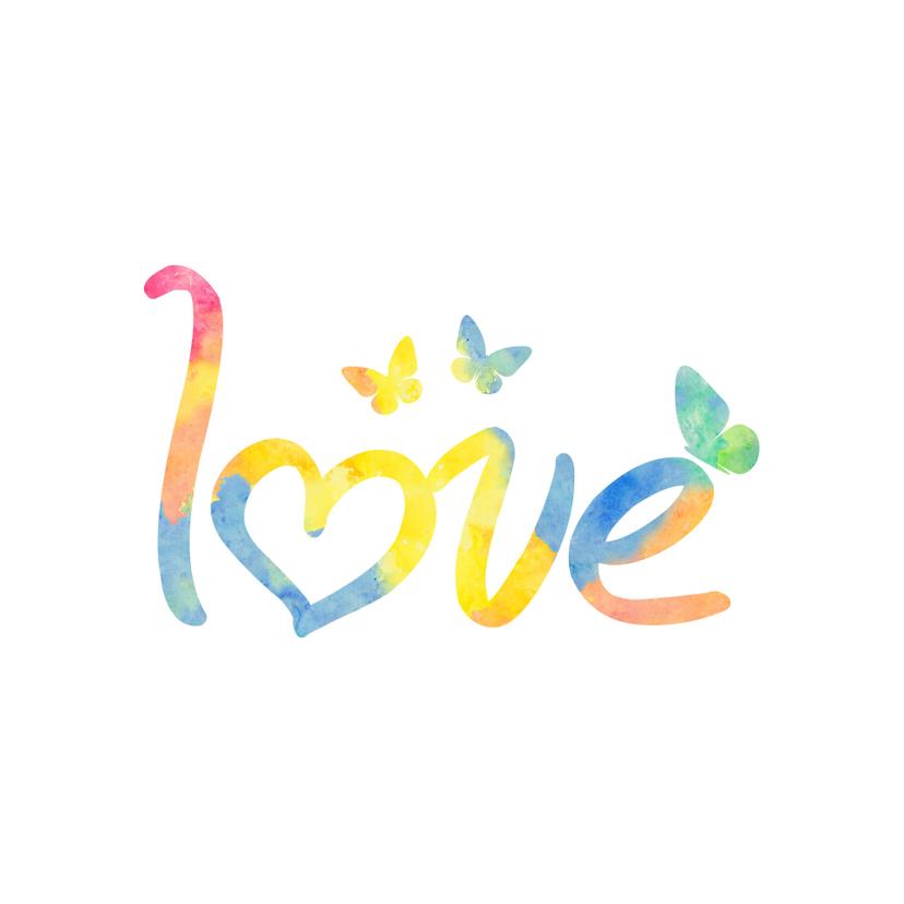 Adesivo murale - acquarello "love"