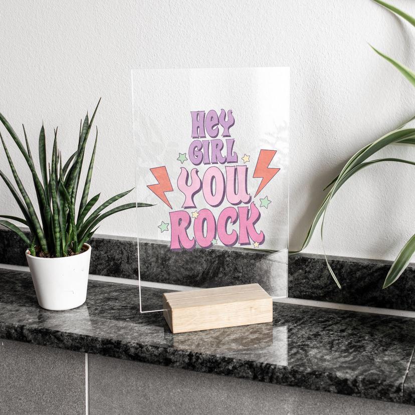 Display da tavolo Hey girl you rock