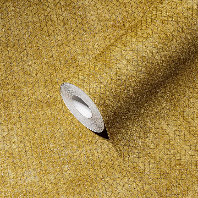Gul modern mönstrad tapet non-woven design non-woven tapet kök, vardagsrum