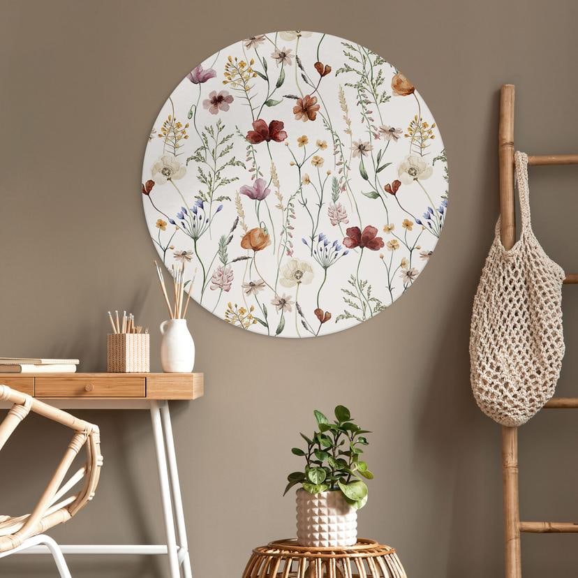 Dibond Wanddecoratie Kleurrijke wilde bloemen - UN Designs