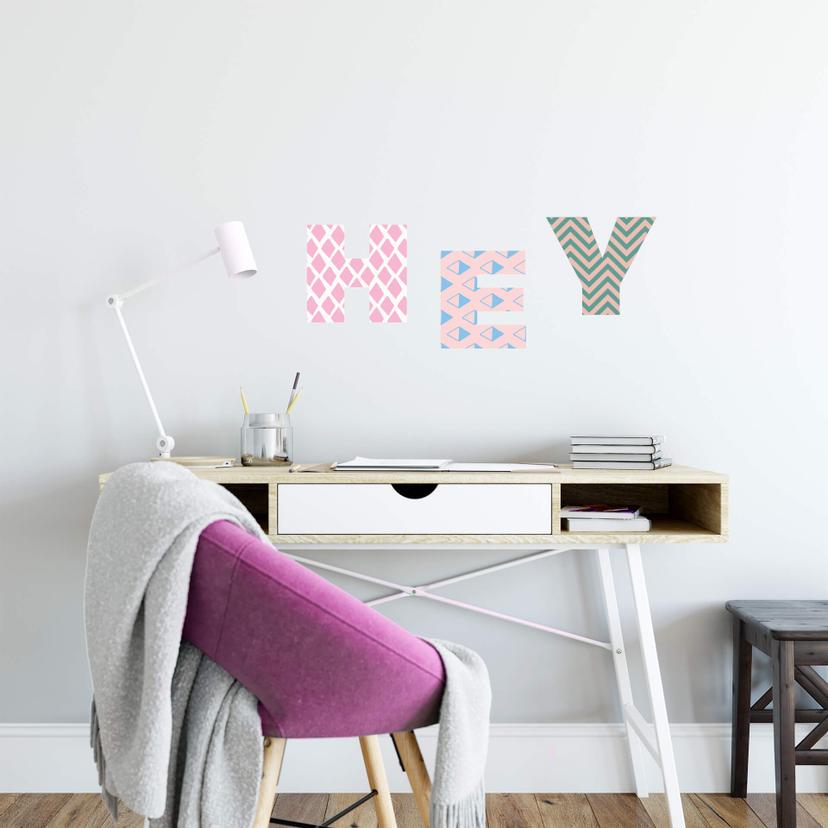 Wallsticker - Alfabet, geometrisk