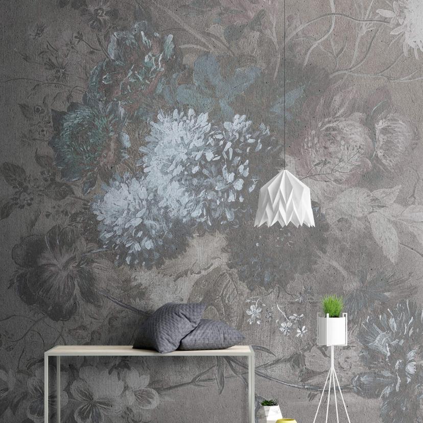 Livingwalls Fototapet Walls by Patel Bouquet Gris 2