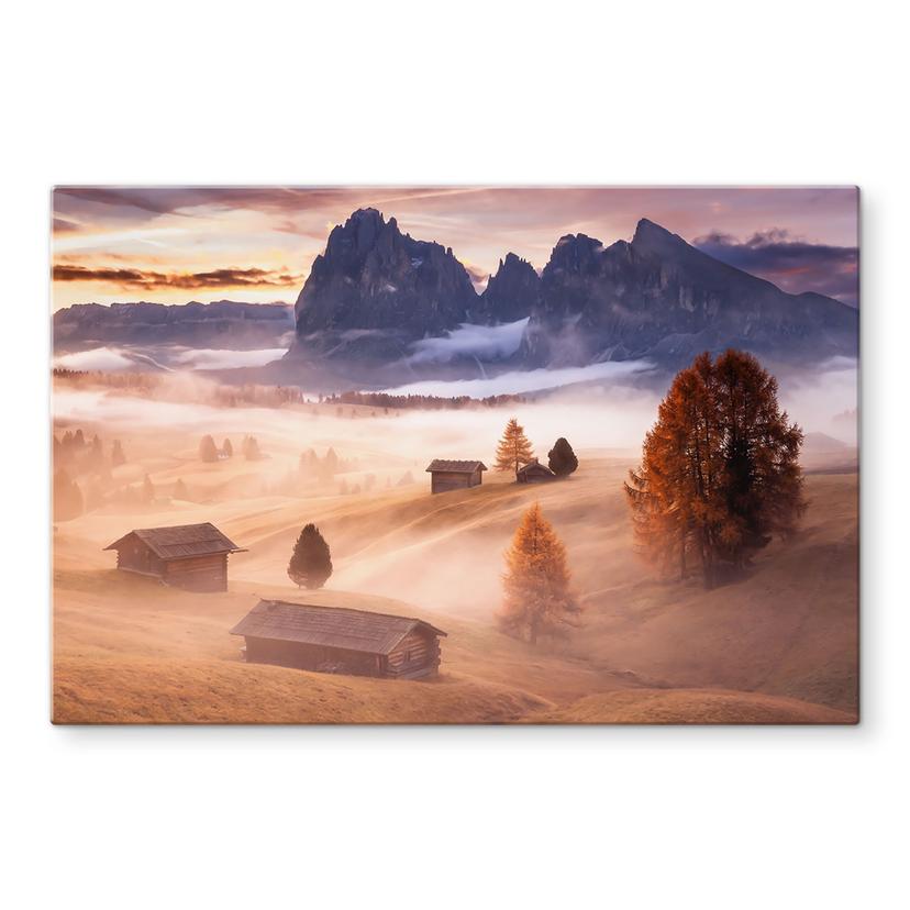 Spatscherm herfstmist in de Alpen - Selagea