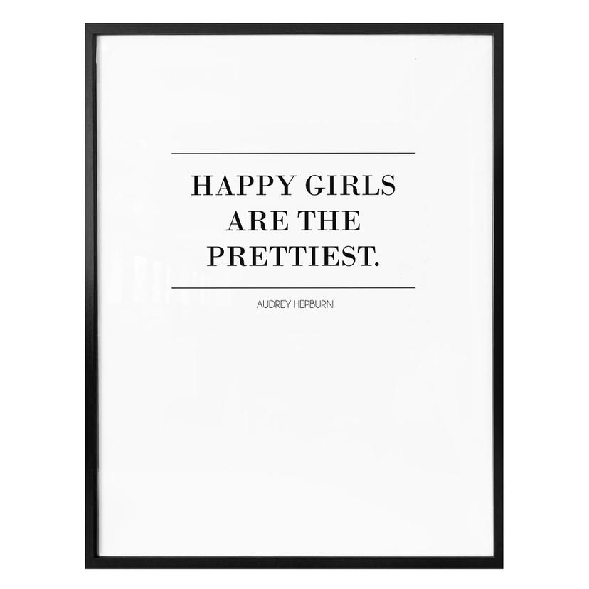 Poster Audrey Hepburn - Happy Girls are the prettiest