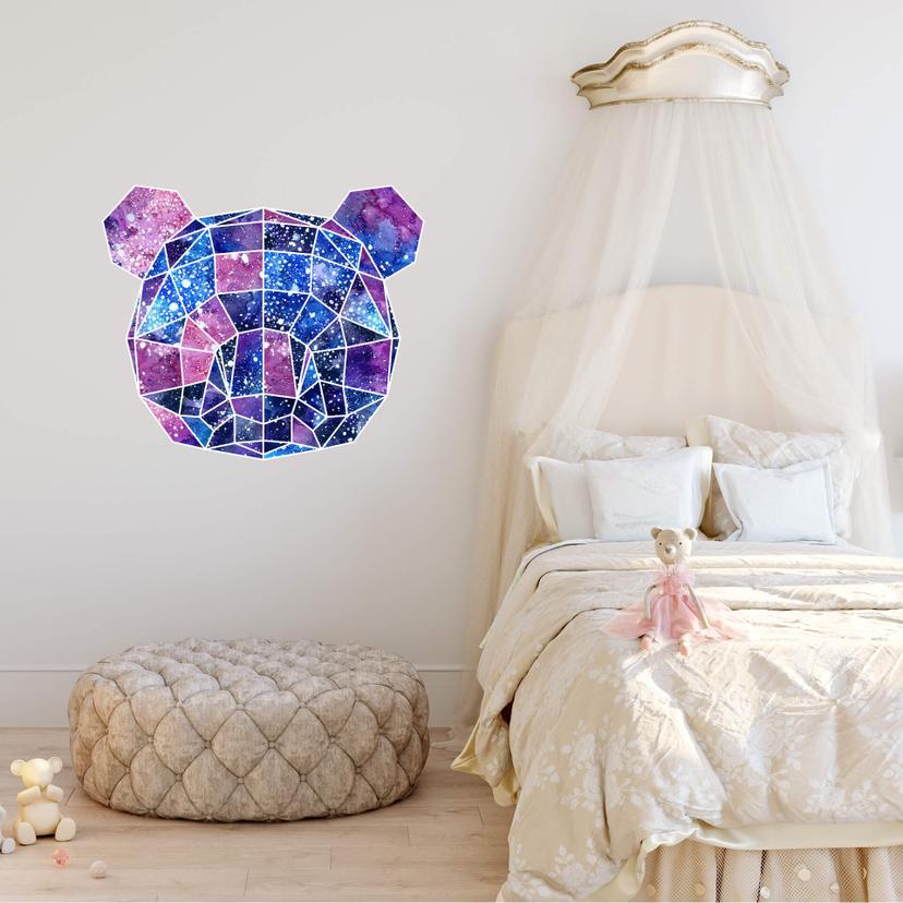Muursticker Polygoon Panda