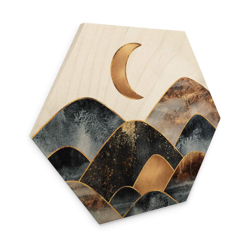 Hexagone - Bois Fredriksson - Montagnes au clair de lune doré