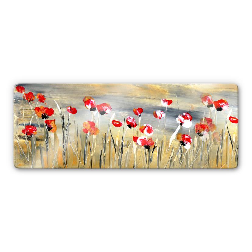 Glasbillede - Niksic - Blomstereng panorama