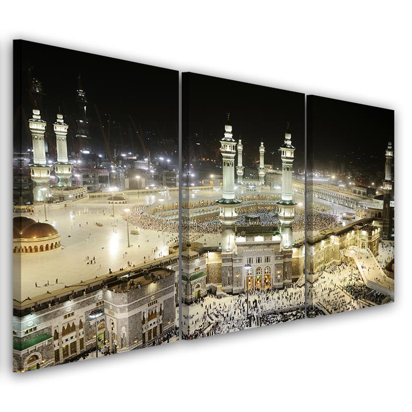 3 stykke lærredstryk, Mekka-moskeen