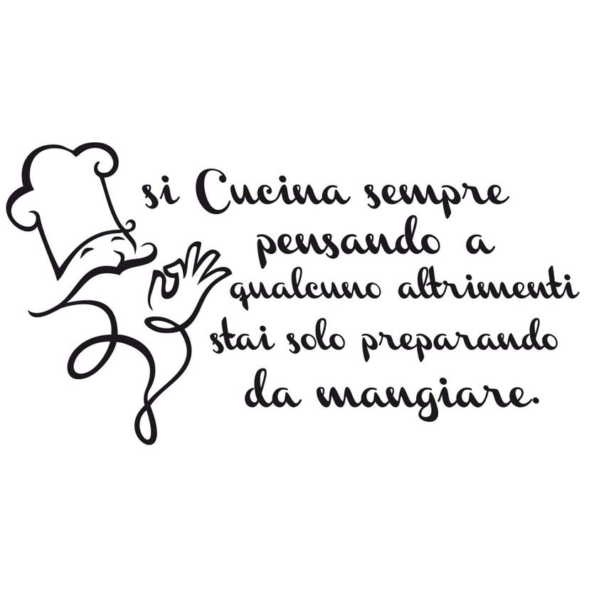 Adesivo murale Si Cucina sempre...