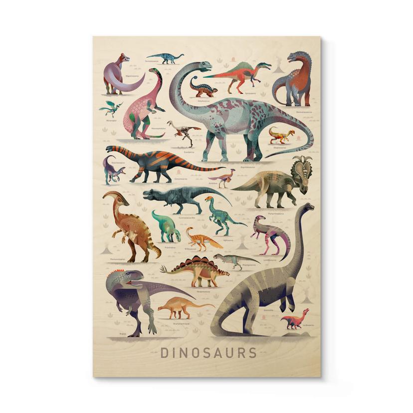 Brunt billede af træ - Dinosaurer