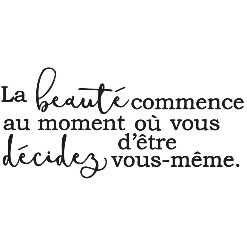 Adesivo murale - La beauté commence