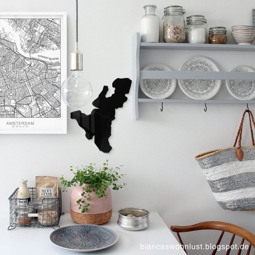 Mapa de decoración acrílica Benelux