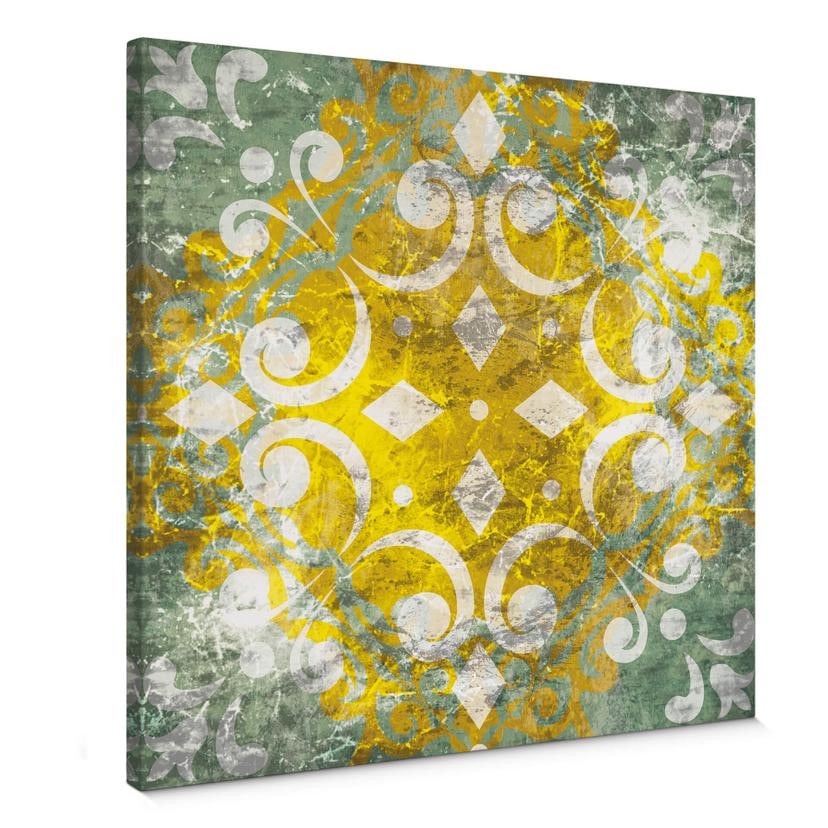 Cuadro lienzo ornamento vintage - Cuadrado