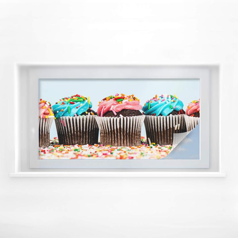 Película de privacidad Fiesta Cupcakes - Panorama