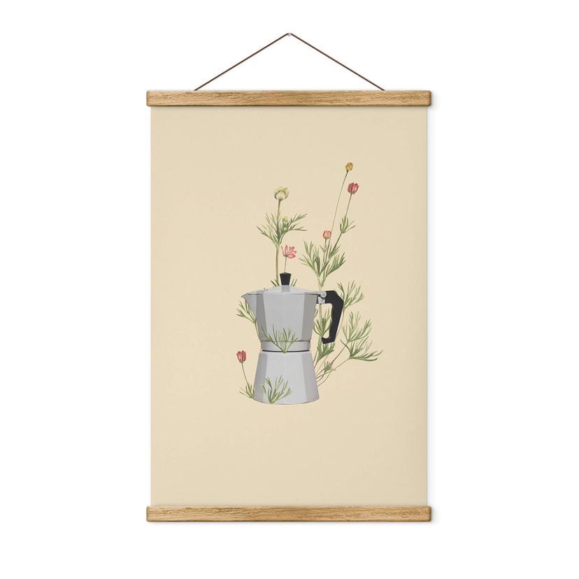 Tekstil plakat Frida Floral Studio - Mocha Floral