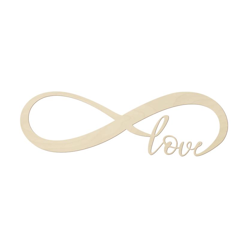 Décoration murale bois placage peuplier - Love à l'infini