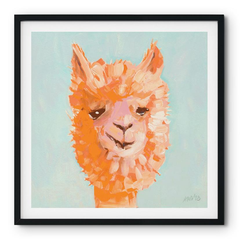 Póster Naranjas Alpaca - Zwara - Cuadrado