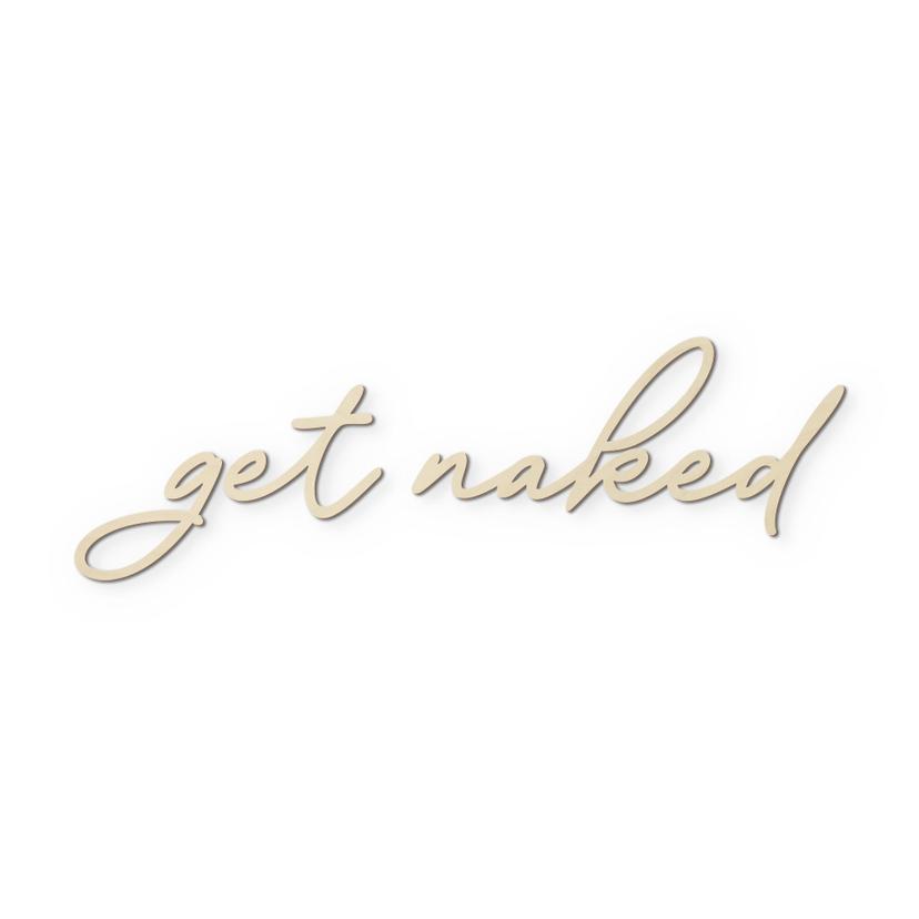 Lettere in legno get naked - Pioppo